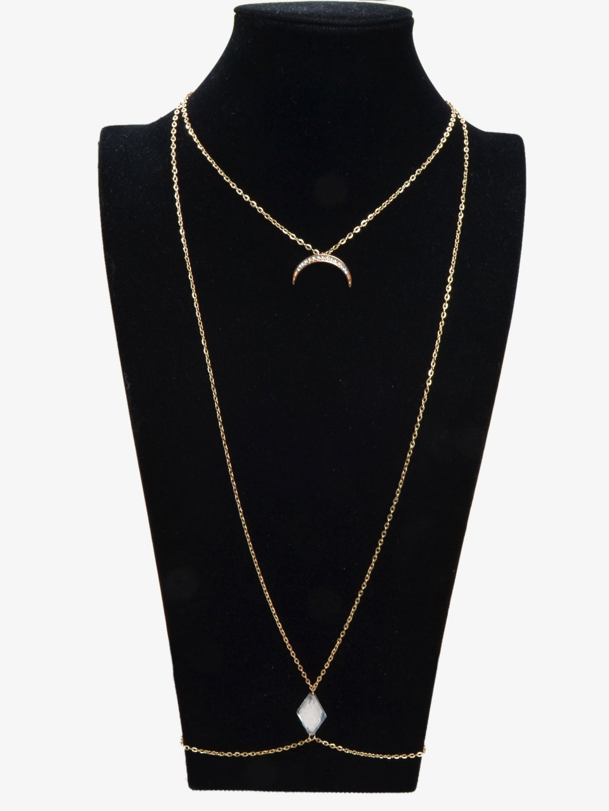 Glamorous Sexy Bikini Beach Body Chain Moon Chest Harness Belly Waist Jewellery