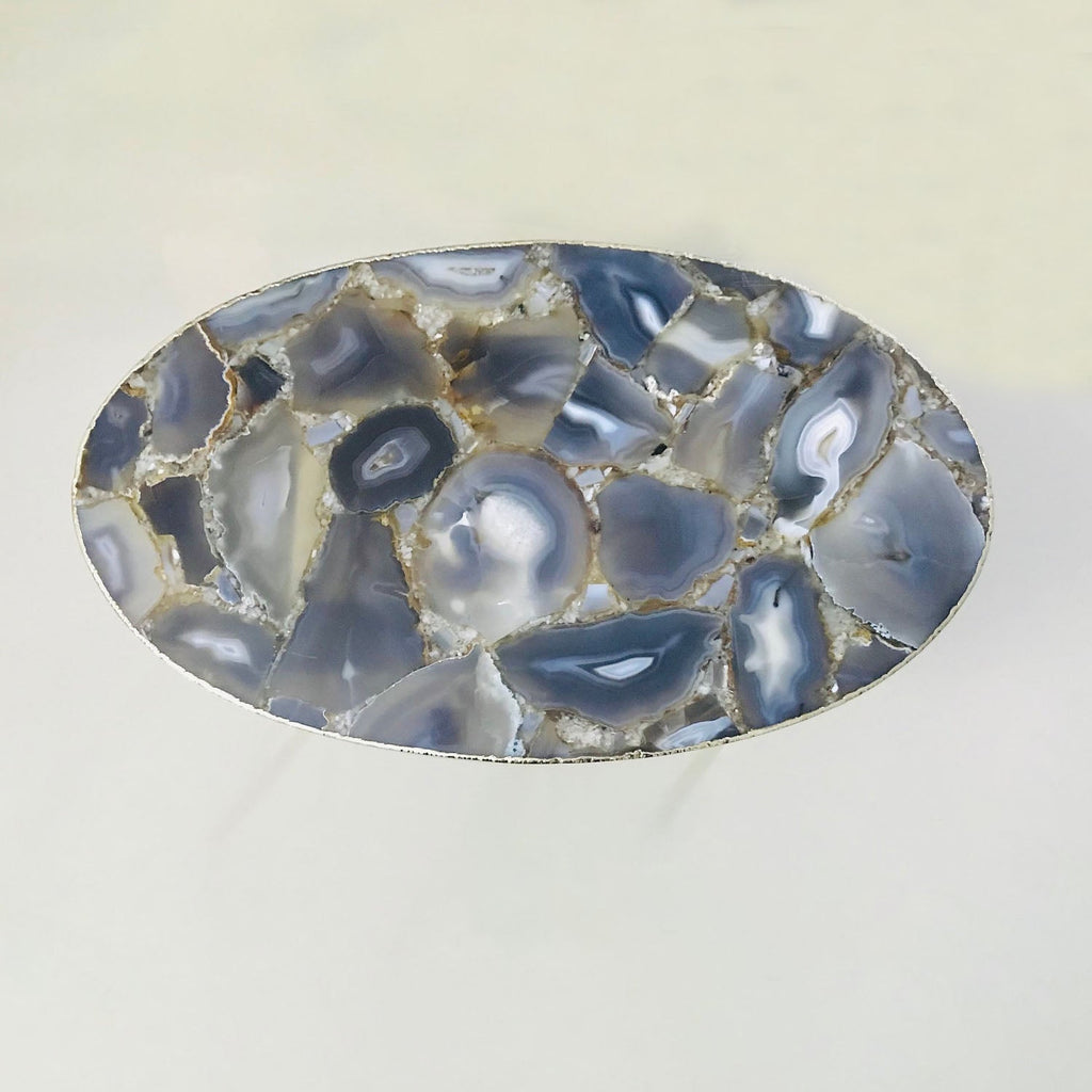 Agate Oval Coffee Table, 24" x 14" Organic Edge