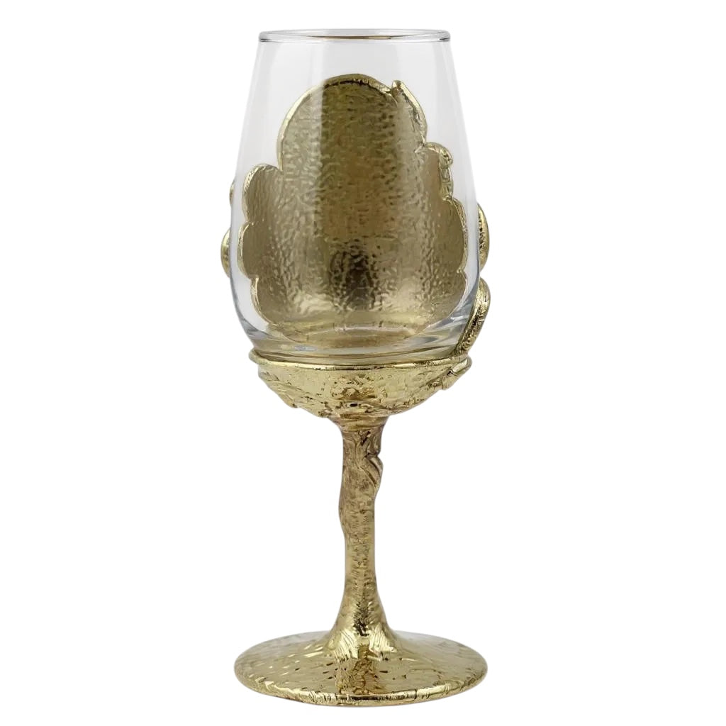 Intricate Leaf/Ambi Design Wine Glasses | Set of 1 or 2