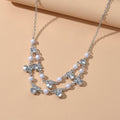 Luxurious Wedding Jewellery Pearl Rhinestone Decor Double layer Collar Necklace