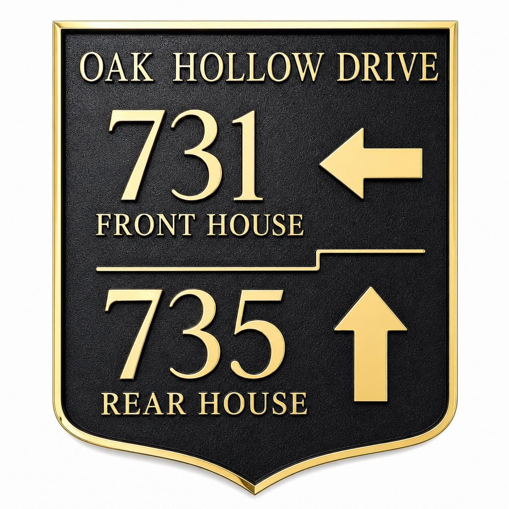 Flag Lot Address Sign for Front and Rear Houses