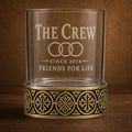 Personalized Medallion Whiskey Glass – Antique Brass, 10 oz-0