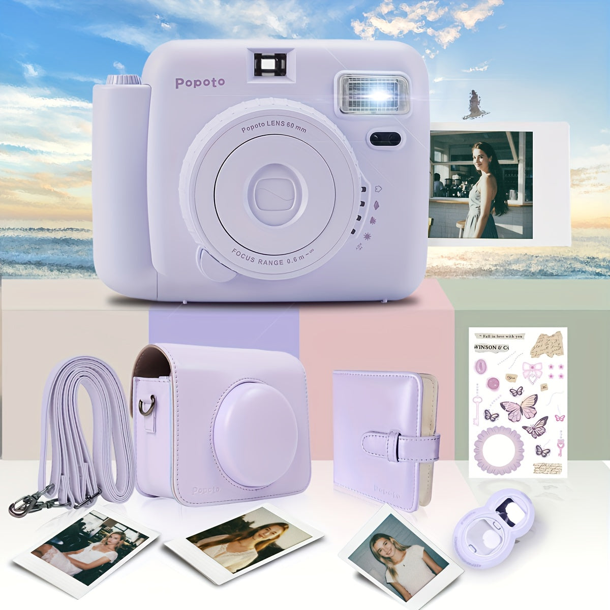 Instant Camera Gift Bundle with PU Case - Cameras > Camera Accessories at Dealshubindia