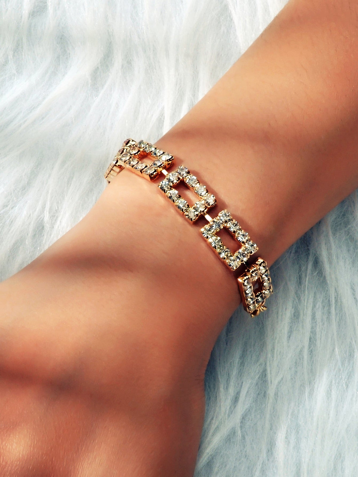 Textured Full Simulated Cubic Zirconia Silver Chain Collection Tennis Bracelets