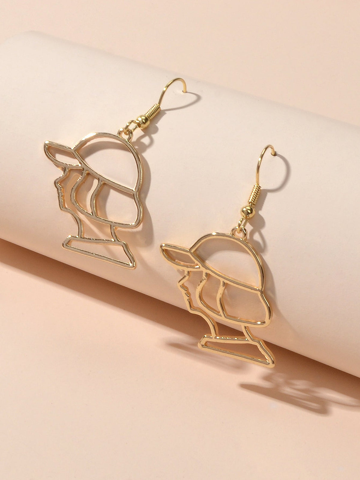 Metal Baseball Boy Grunge Rock Cool Earrings Abstract Art Gift Hollow Jewellery