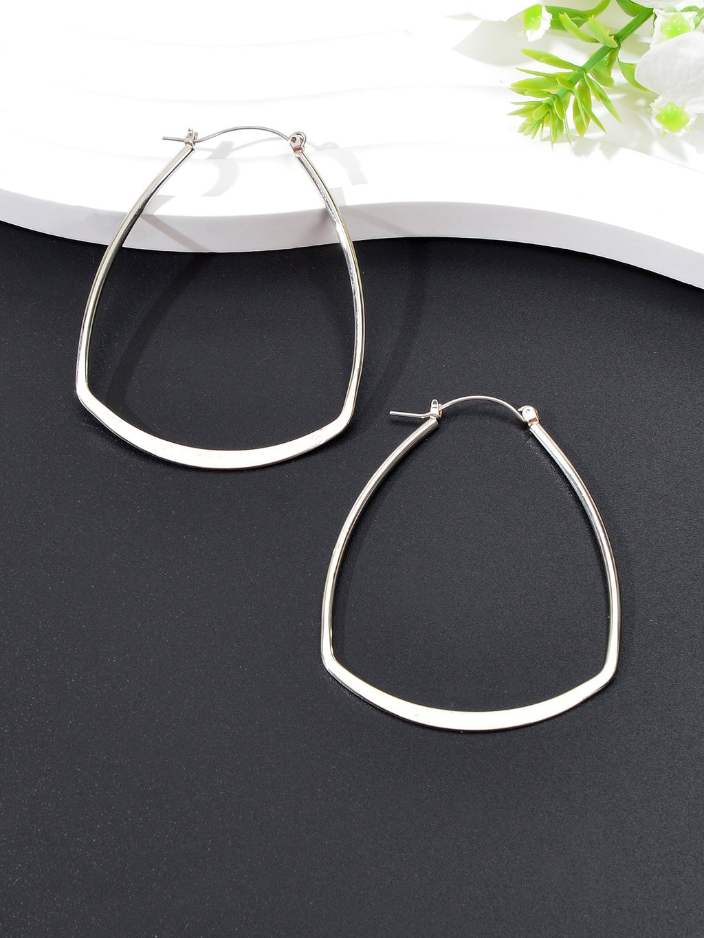 Asymmetrical Hoop Earrings Chic and Minimalist Accessories Holiday Jewelry Gift