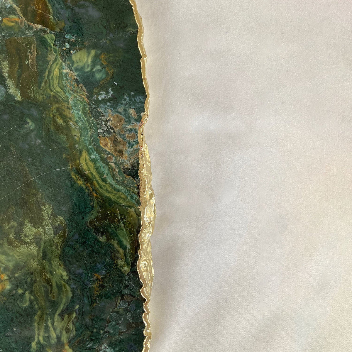 Large Green Agate Cheese Platter/Tray - 10"x15"
