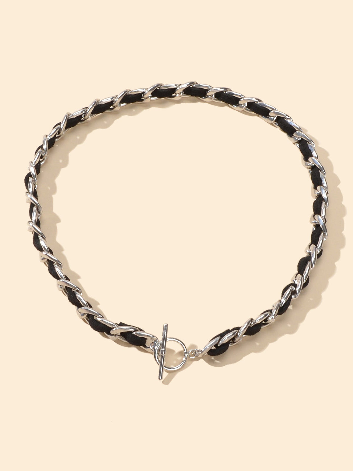 Punk Statement Jewellery Black Rope Braided Chain Short Choker Collar Necklace