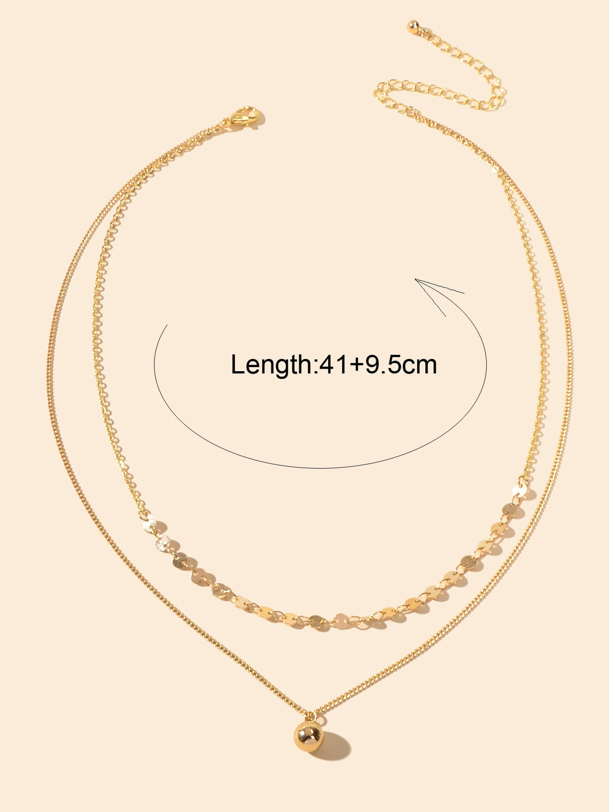 Designer Stylish Double layer Gold Chain Ball Necklace Wholesale Price Jewellery