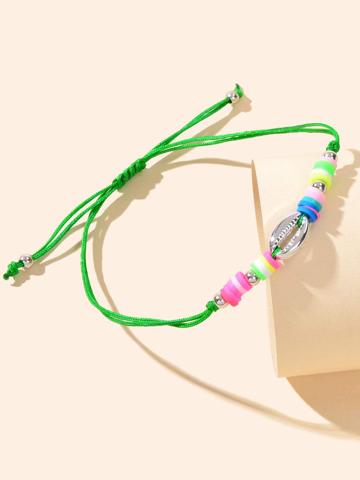 Boho Chic Candy Color Handmade Soft Beads Shell Anklet Adjustable Foot Jewellery