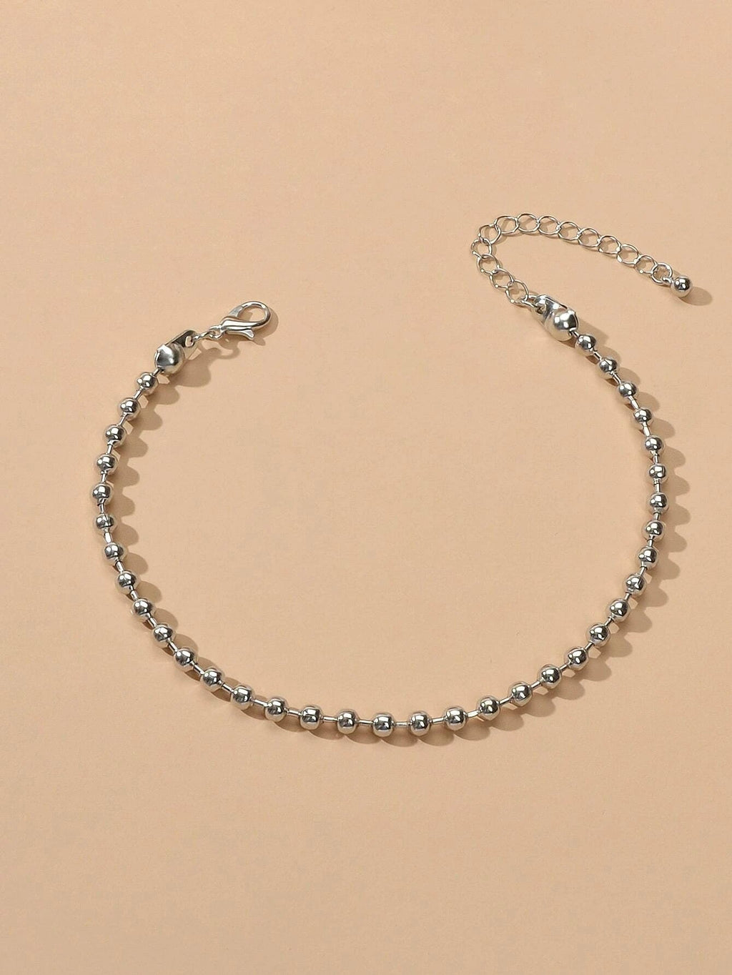 1pc Gold Silver Ball Chain Minimalist Boho Chic Anklet Bracelet Teen Summer Gift