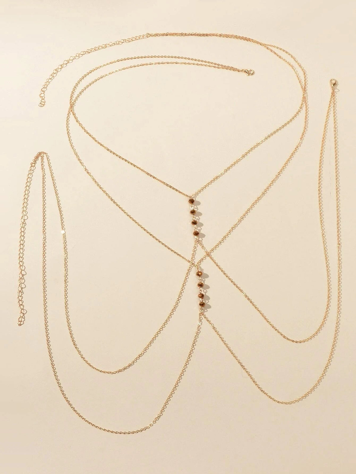 Body Chain Jewellery for Girls Bikini Belly Chain Necklace with Acrylic Beads