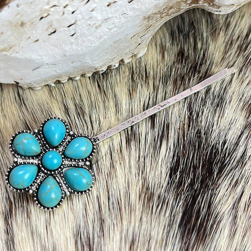 Turquoise Alloy Hairpin for Stylish Hair Accessories