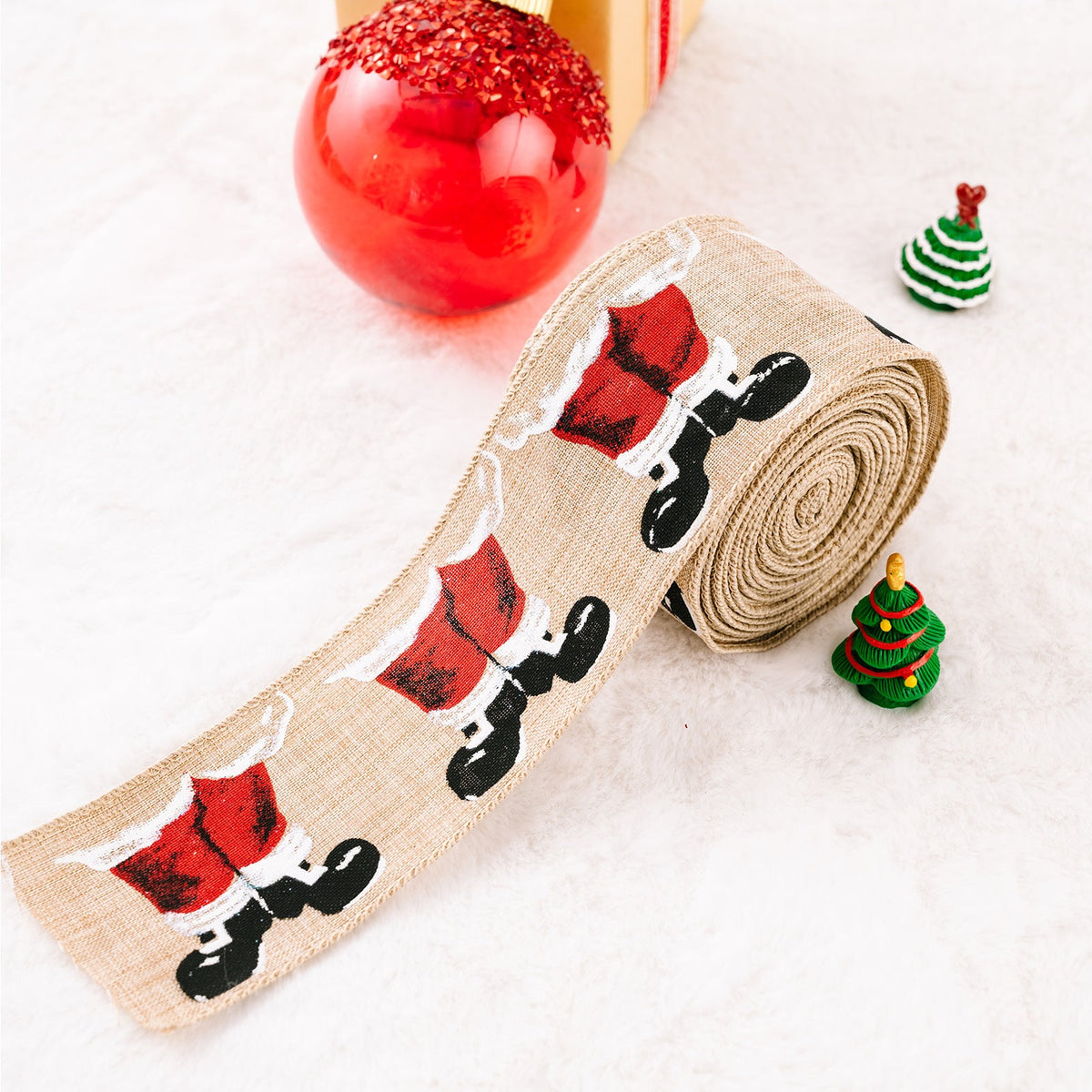 Christmas Polyester Ribbon - n/a at Dealshubindia