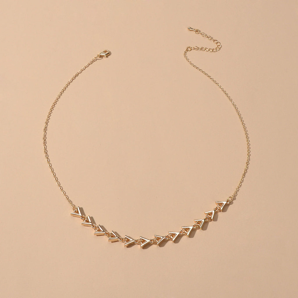 Designer Stylish Jewellery Gold Chain Arrow Charm Necklace Trendy Accessories