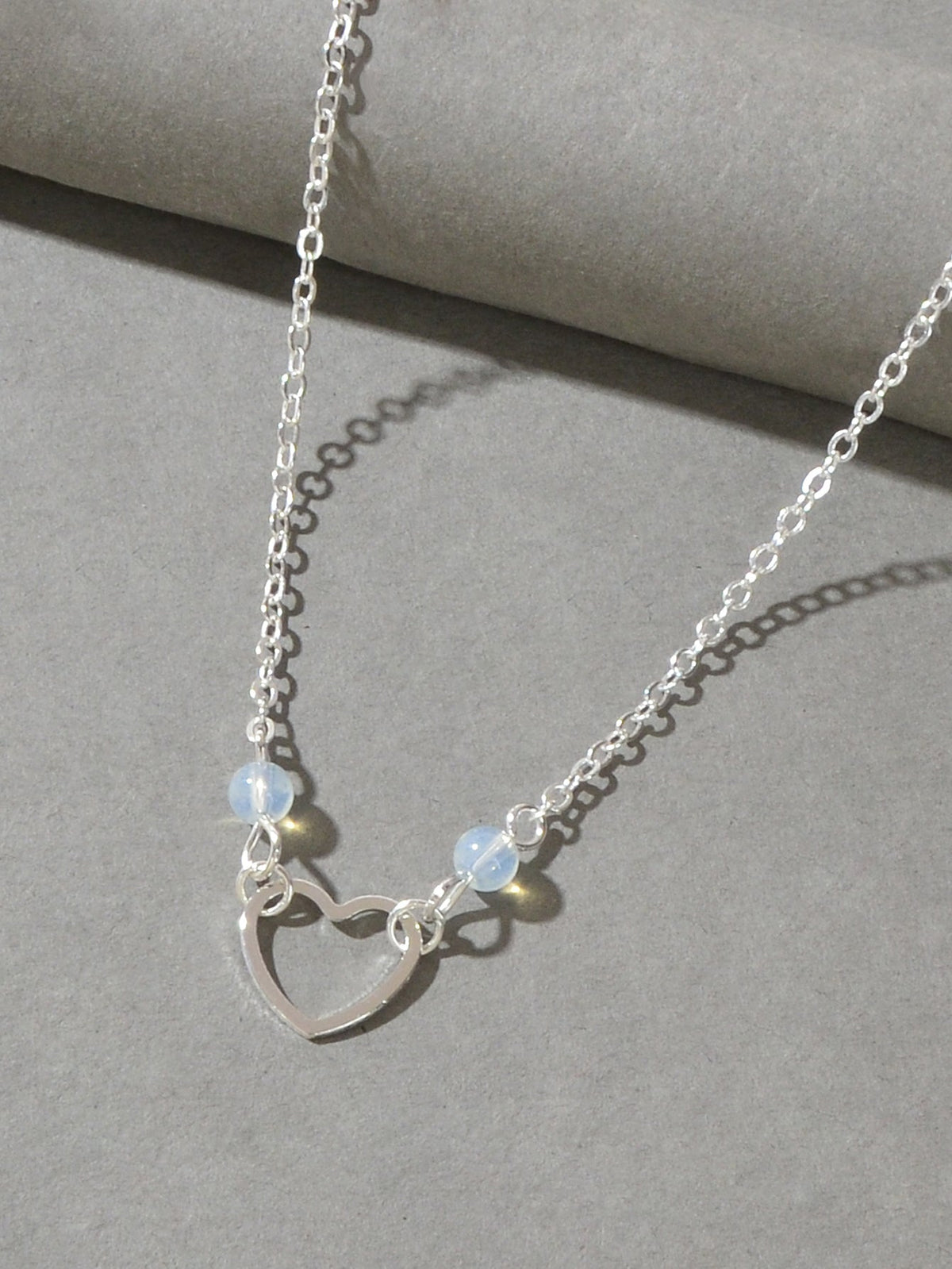 Dainty Foot Jewellery Girl Silver Chain Heart Charm Summer Barefoot Beach Anklet