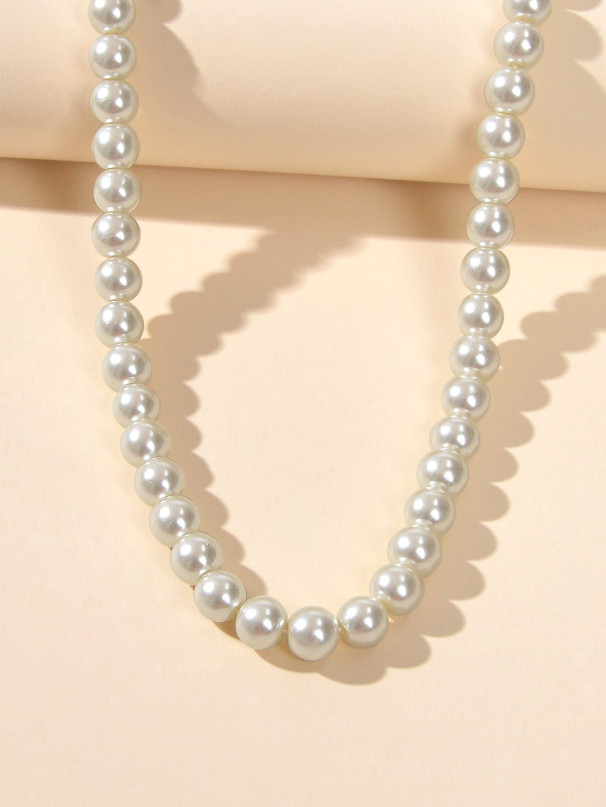 Retro Black White Beads Collar Short Choker Necklace Women Teen Party Decoration