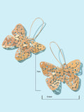 Statement Gold Hollow Butterfly Dangling Elements Earrings Designer Jewellery