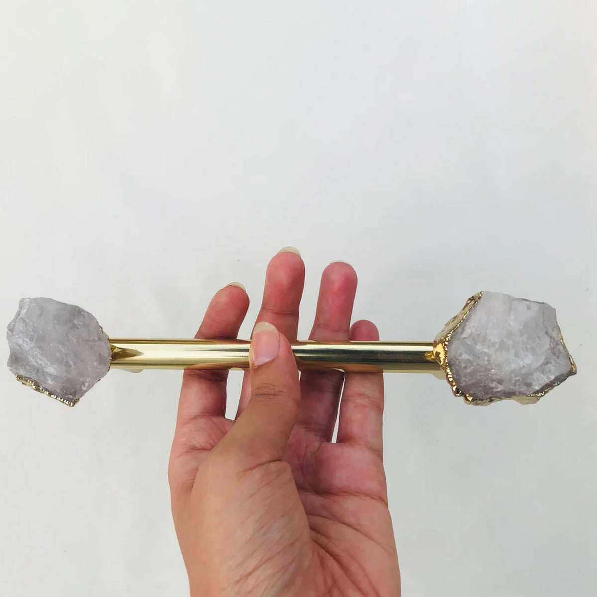 Clear Quartz Agate Cabinet Handles – Set of 4