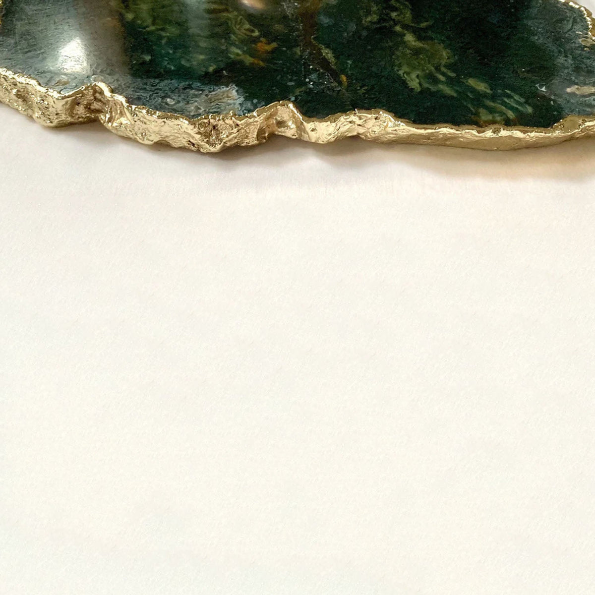 Large Green Agate Cheese Platter/Tray - 10"x15"