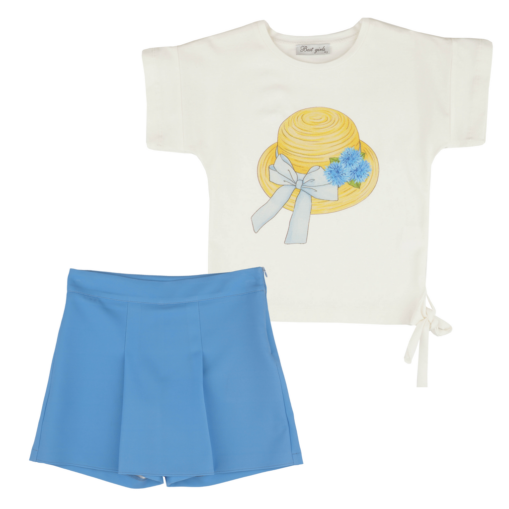 Straw Hat Girls Casual Set - Casual Girls at Dealshubindia