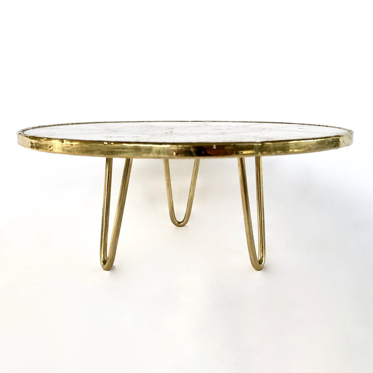White Crystal Agate Round Cake Stand, 10 Inch-3