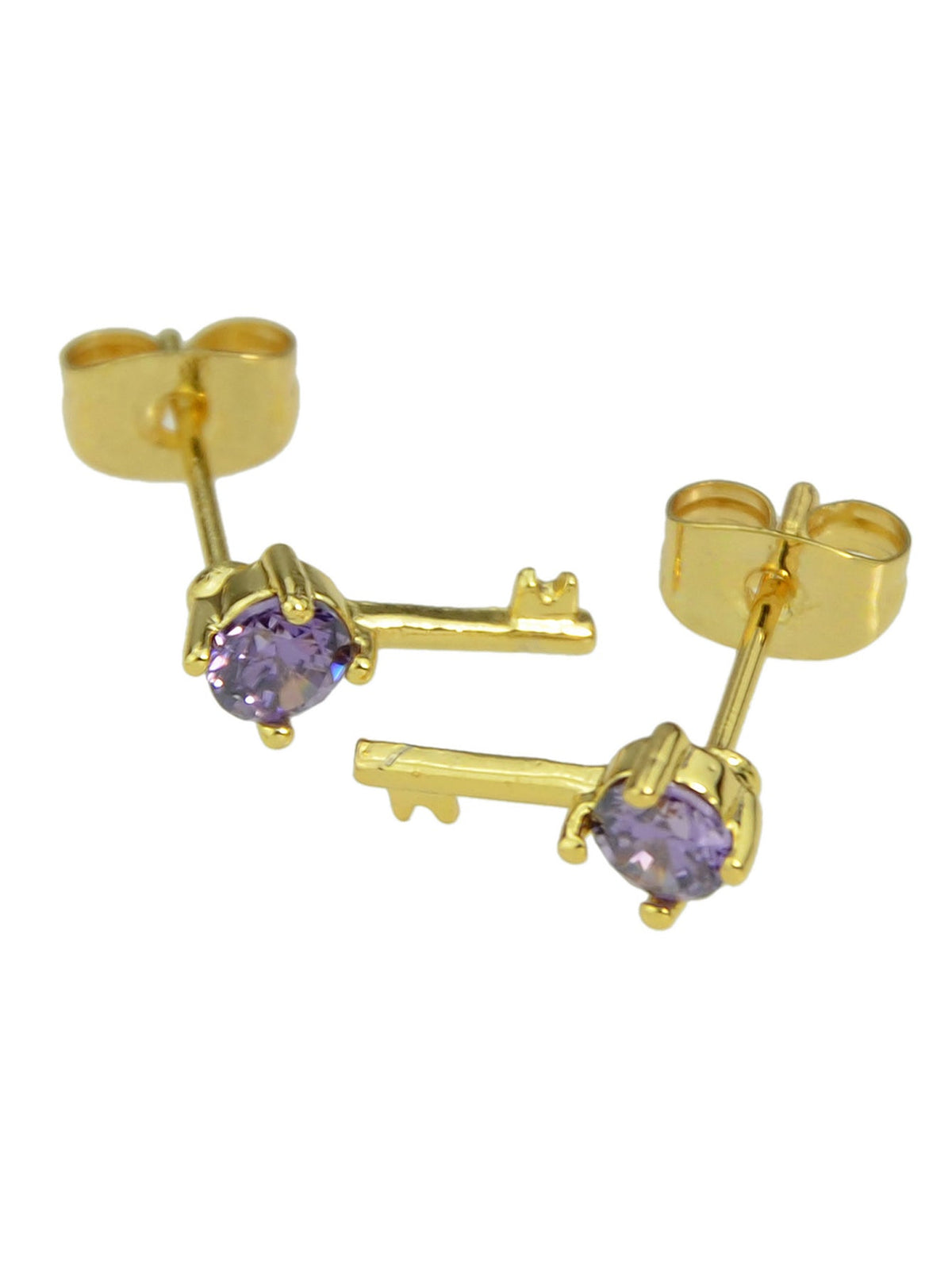 Perfect Wedding Engagement Jewellery Created Cubic Zirconia Key Stud Earrings