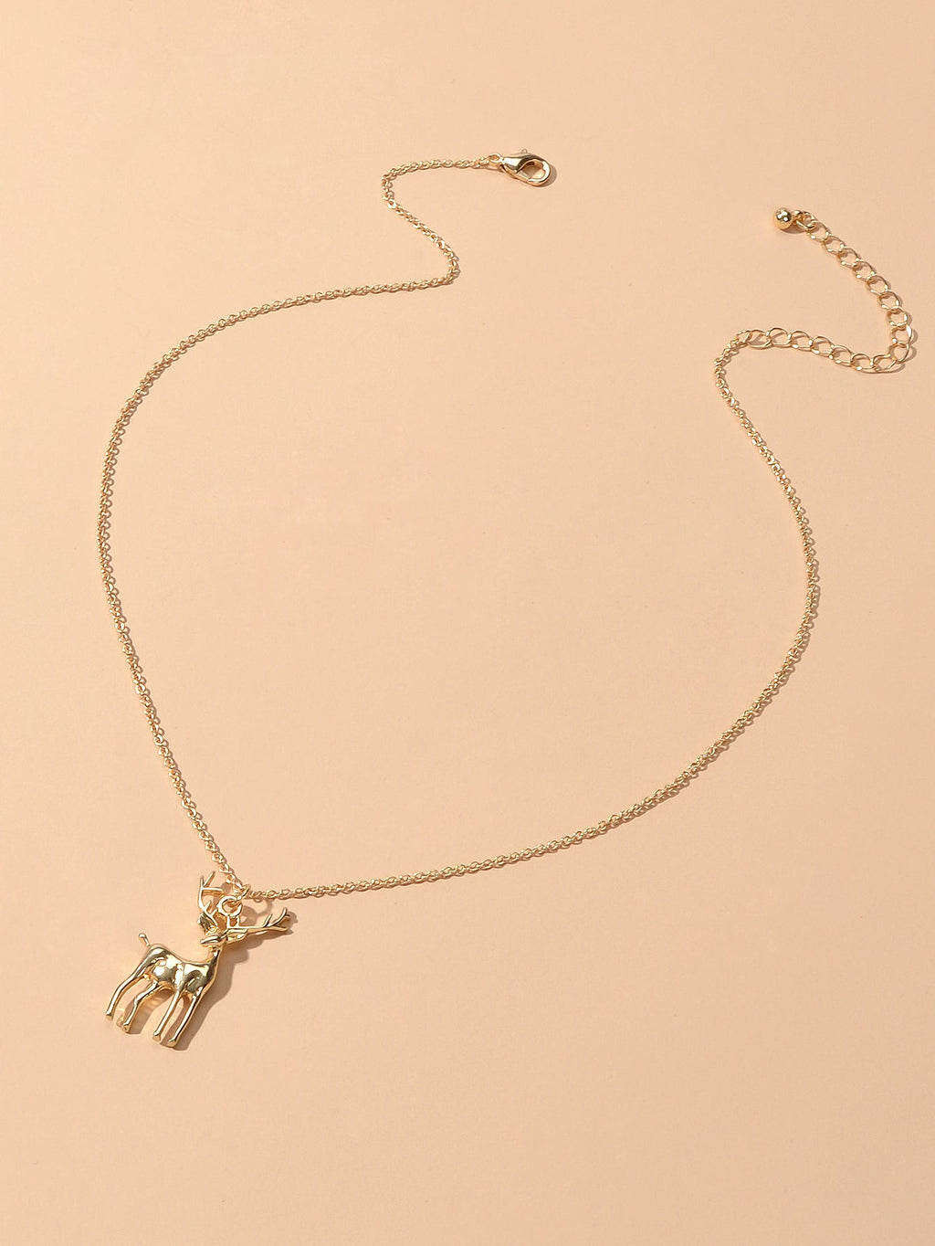 Gold Silver Chain Reindeer Necklace Women Party Decoration Deer Jewellery Gift