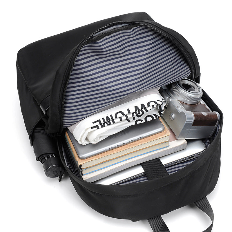 Premium Waterproof High-Density Nylon Backpack for Men & Women | Durable, Fashionable & Lightweight Urban Travel Bag | Black Laptop Backpack for Work, School & Daily Commute | Perfect for Urban Exploration & Minimalist Design Lover - Shoulder Bag at Dealshubindia