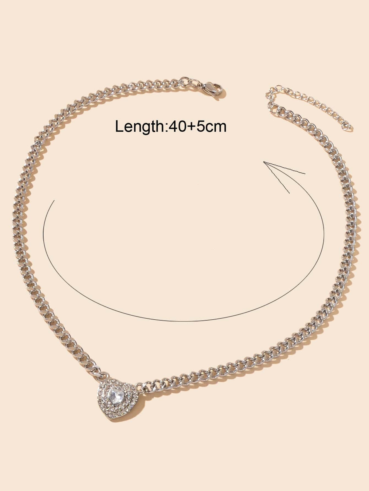 Stunning Silver Heart Pendant Necklace Elegant Jewellery Piece Girls Party Gift