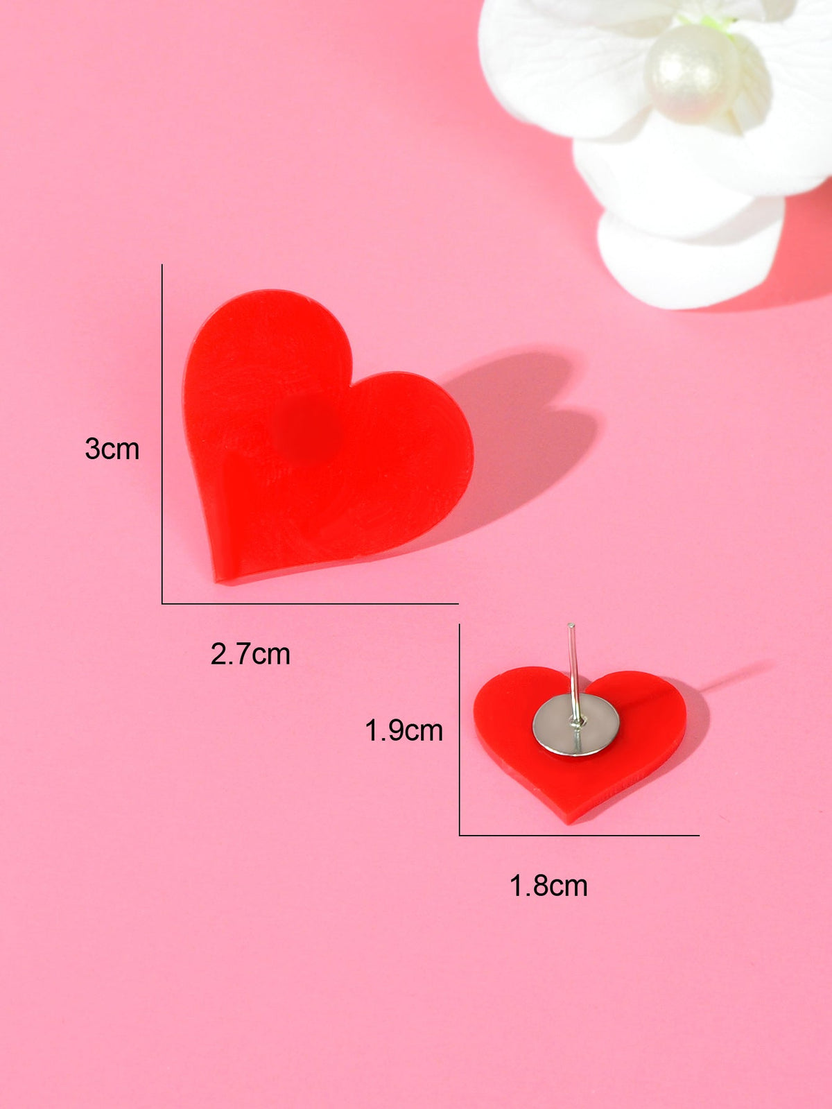 Heart-Shaped Stud Earrings Set - Small & Stylish Accessories for Every Occasion