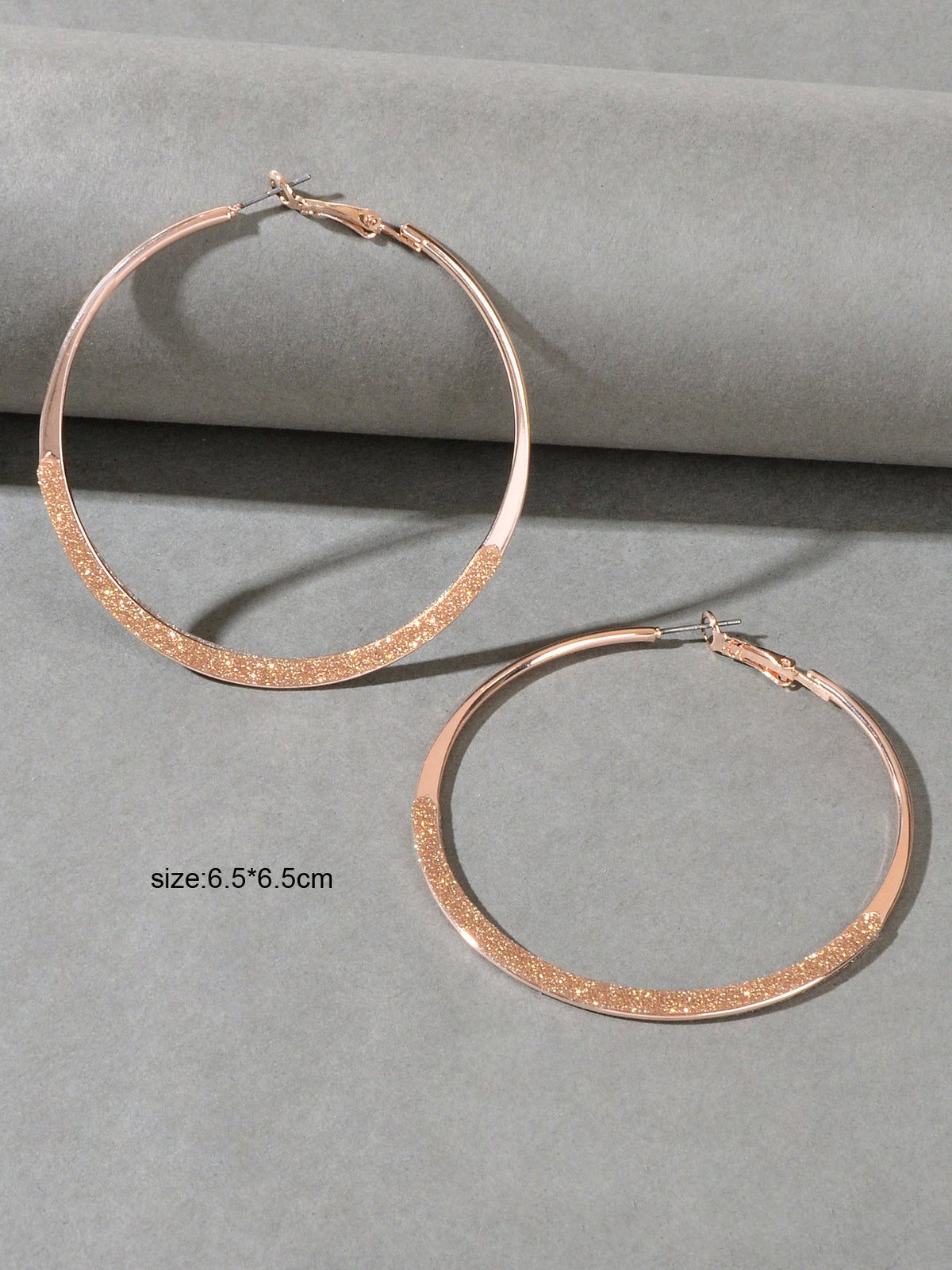 Spinning Rosegold Silver Big Circle Hoop Party Earrings Women Teens Accessories - Earrings at Dealshubindia
