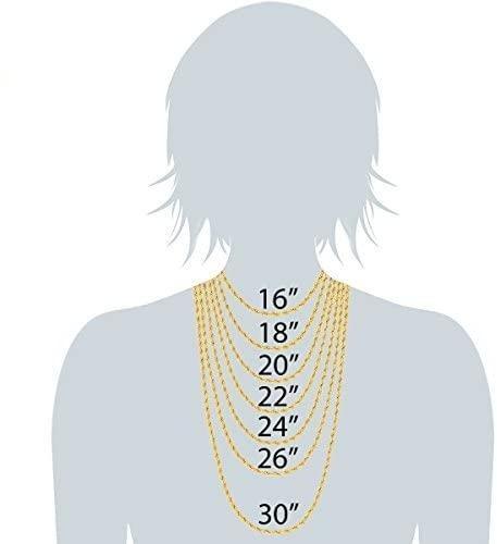 4mm Rope Chain 24k Gold Plated Necklaces-4