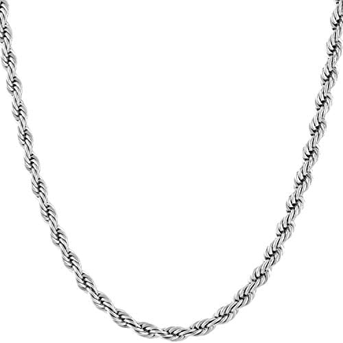 4mm Rope Chain 24k Gold Plated Necklaces-5