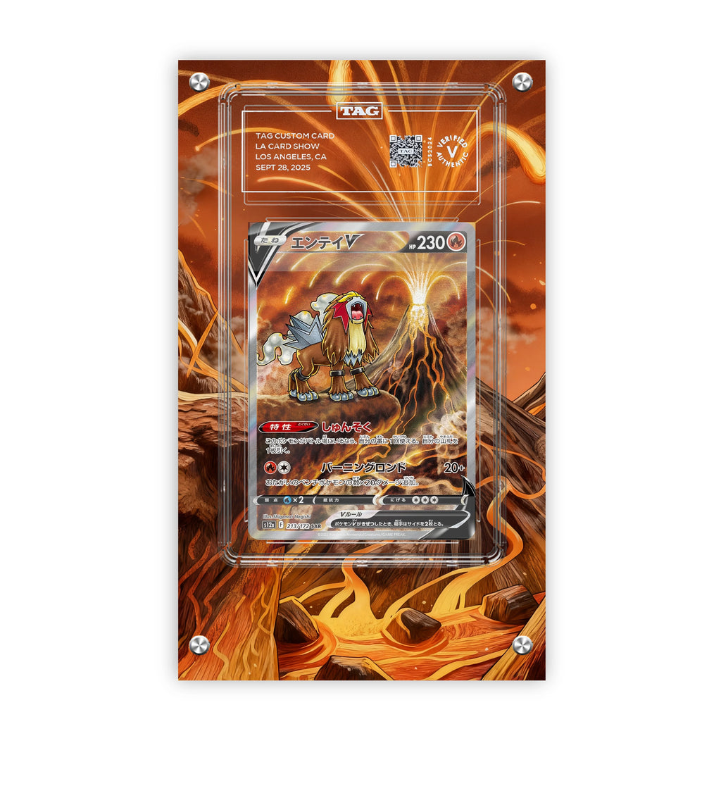 Entei V Gg36/gg70 - Pokémon Extended Artwork Protective Card Display Case Psa/cgc/tag/raw