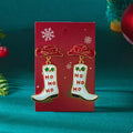 Christmas Cowboy Boots Earrings - n/a at Dealshubindia
