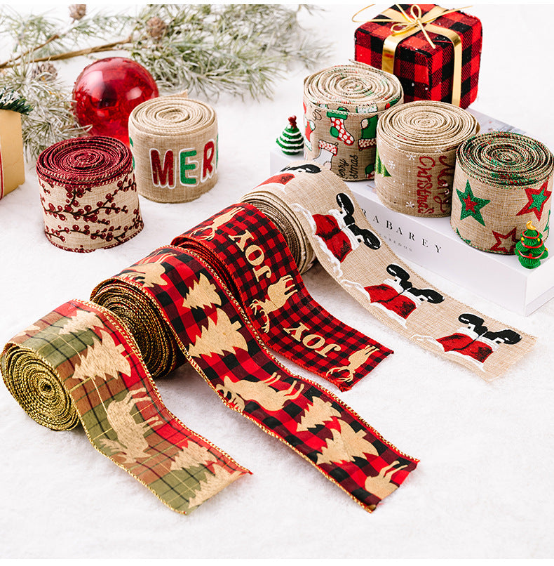 Christmas Polyester Ribbon - n/a at Dealshubindia