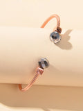 Rosegold Open Cuff Bangle Bracelet Minimalist Trendy Party Decoration Jewellery