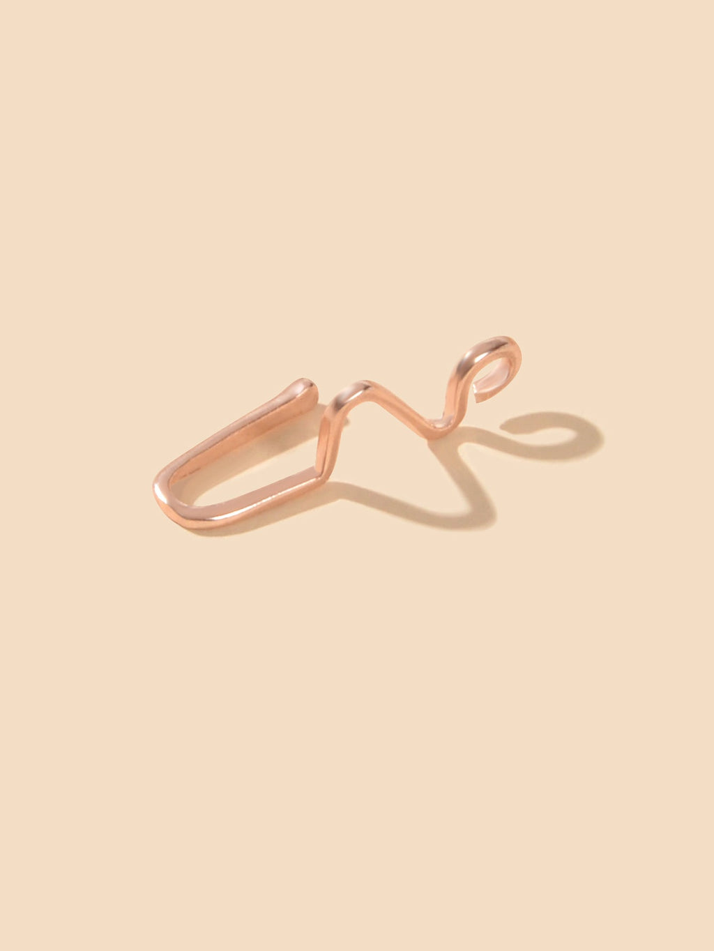 1pc Faux Lip Ear Nose Gold Silver Geometric Non Piercing Clip On Nose Hoop Rings