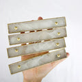 Set of 4 White Agate Handle/Pull/Barbarella