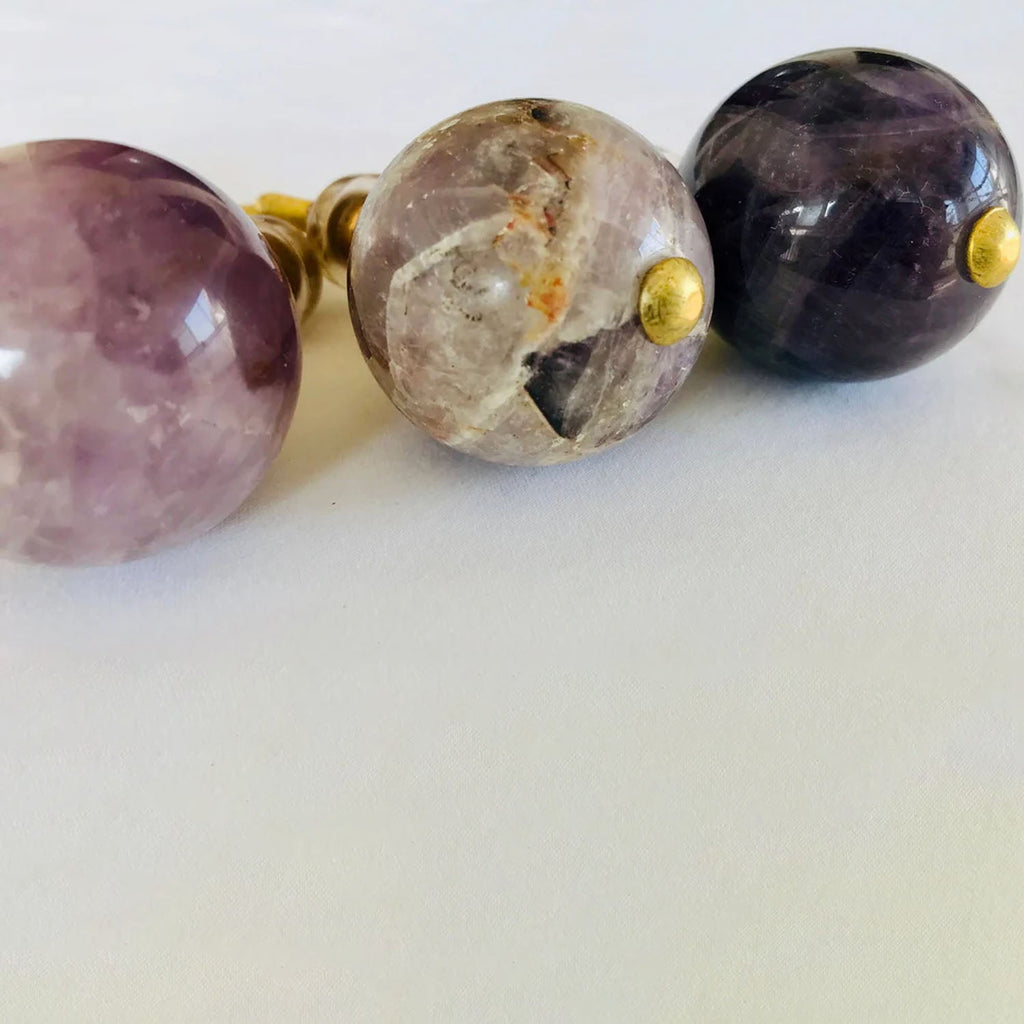 Amethyst Sphere Cabinet Knobs