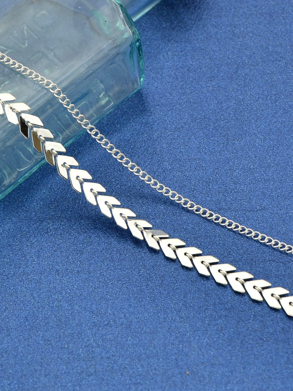 Female Gift Double layer Gold Silver Chain Short Clavicle Punk Collar Necklace