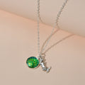 American Jewellery Silver Chain Mermaid Fish Scales Round Boho Chic Necklace