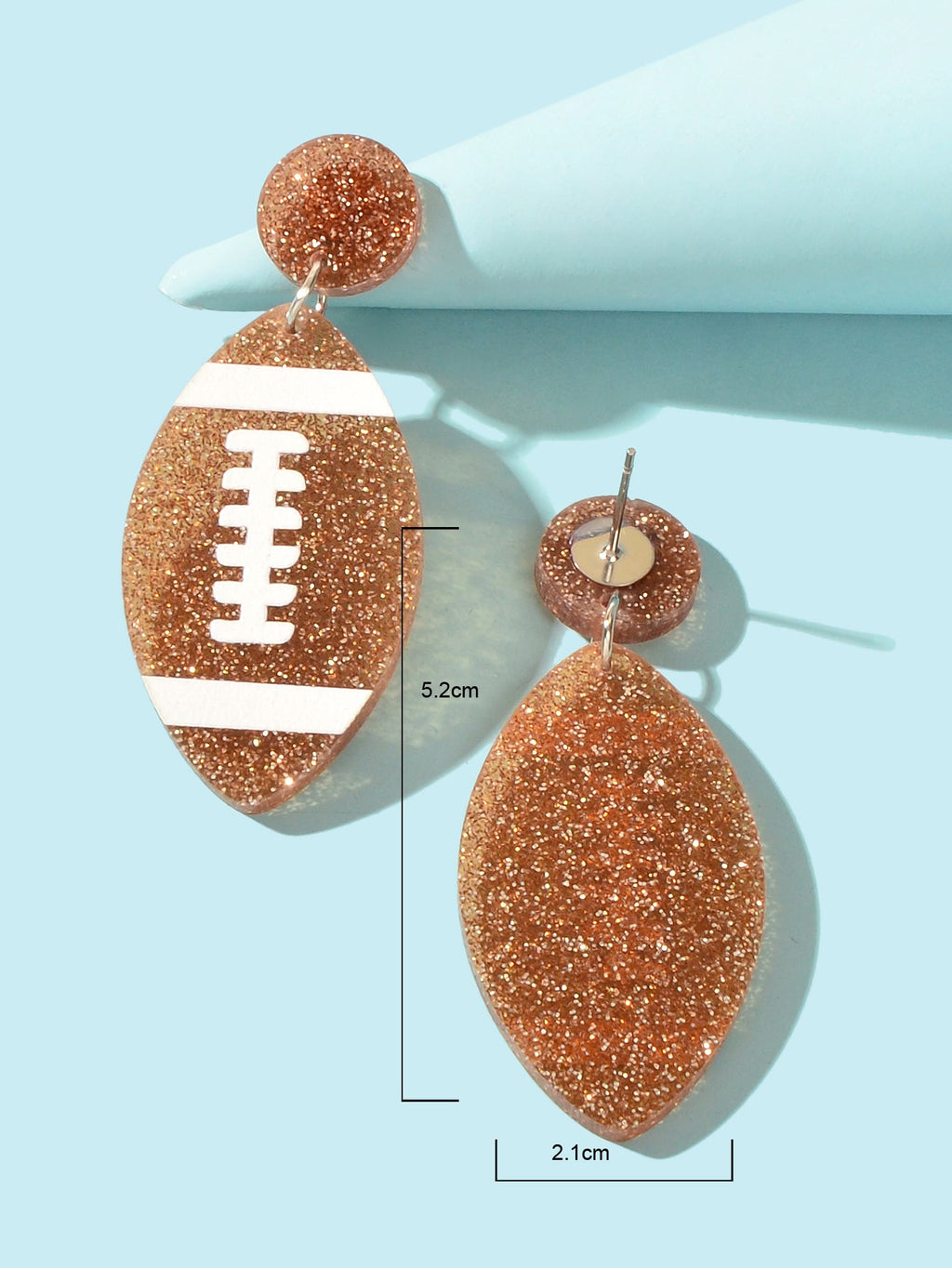 AFL Aussie Football Earrings Resin Footy Stud Rugby Australian Football Jewelry