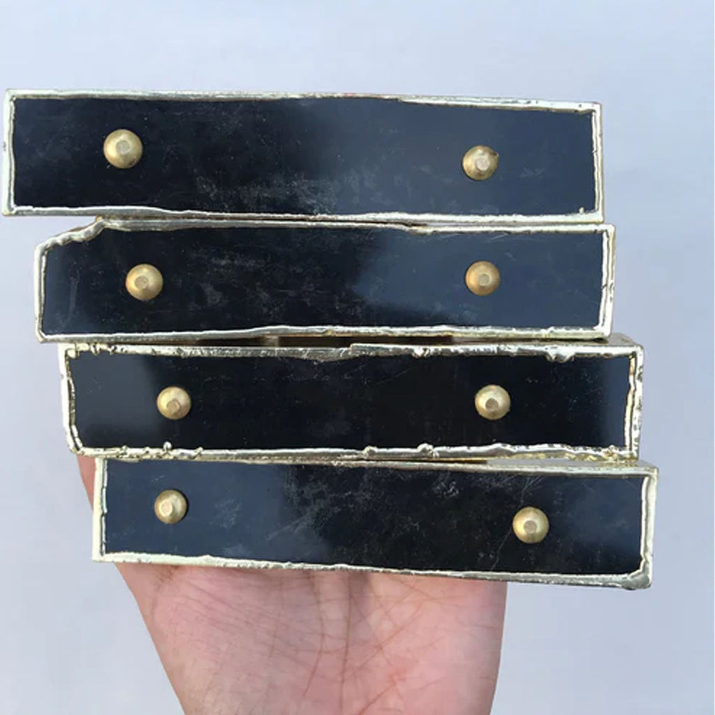 Set of 4 Black Agate Handle Barbarella