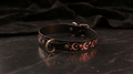 Discreet Day Collar – Moon And Stars Leather Choker Metal Buckle.-0