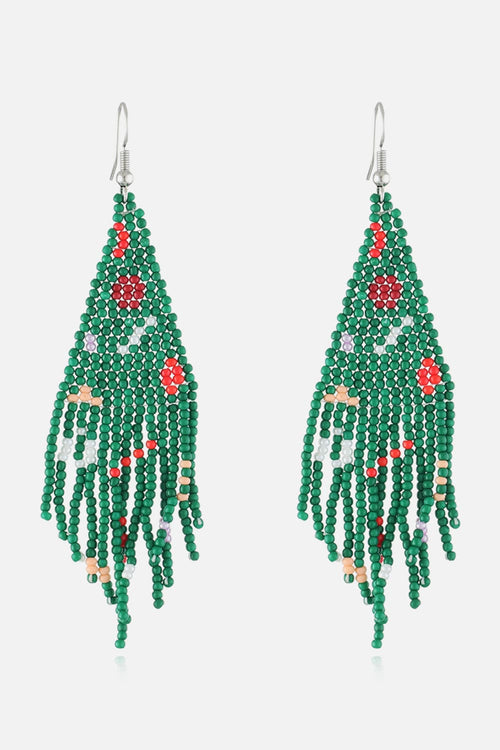 Christmas Beaded Earrings - n/a at Dealshubindia