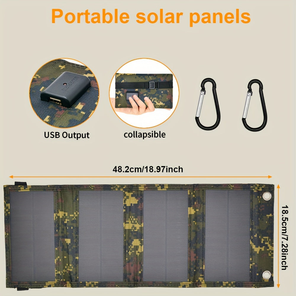 Portable Foldable Camouflage Solar Panel Charger - Electronics > Battery Chargers & Power at Dealshubindia