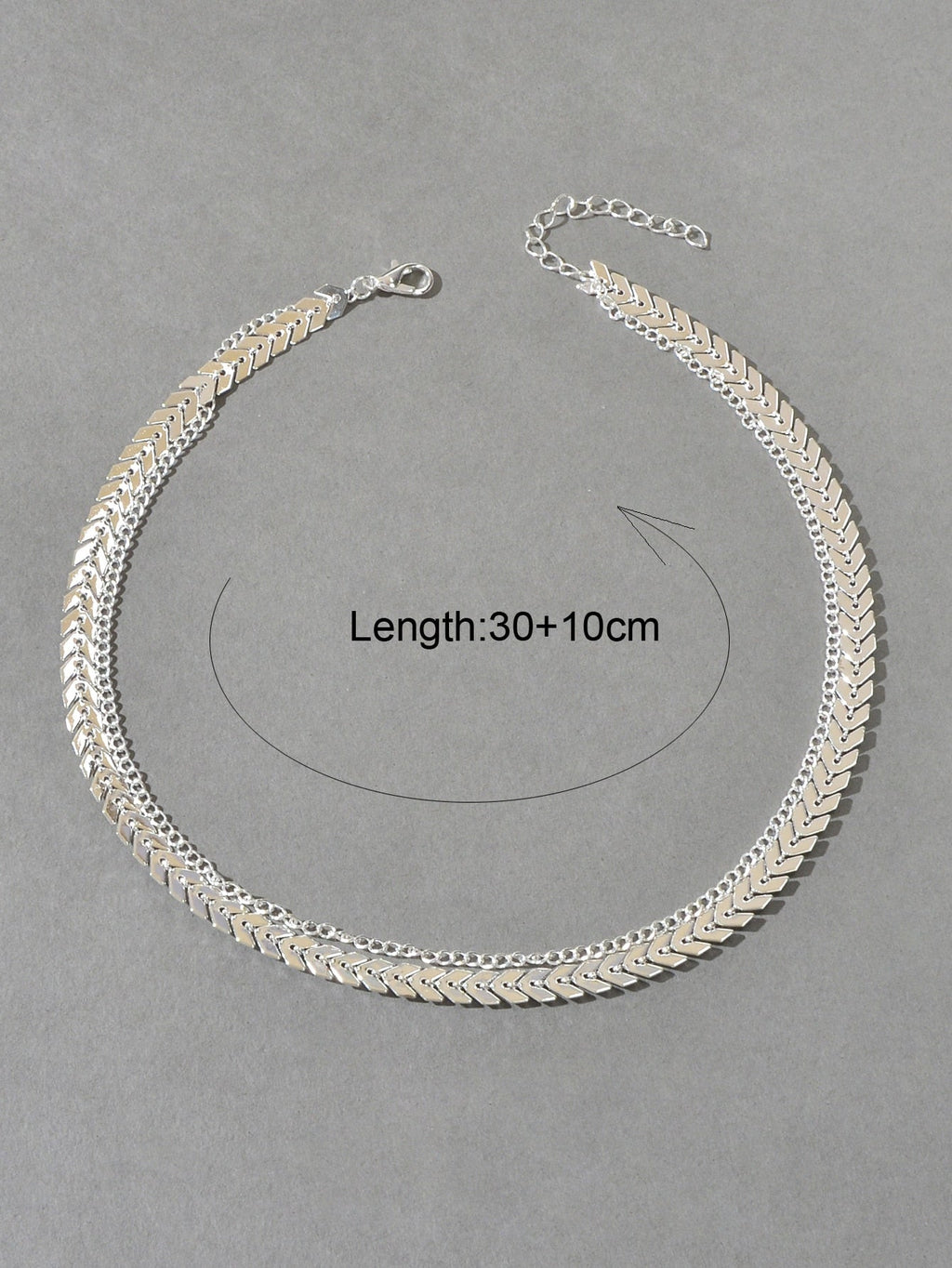 Female Gift Double layer Gold Silver Chain Short Clavicle Punk Collar Necklace
