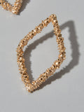 Trendy Gold Plated Rhombus Geometric Pierced Stud Earrings for Women Girls Gift